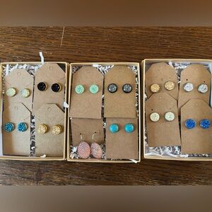 12 pair Pierced Earrings